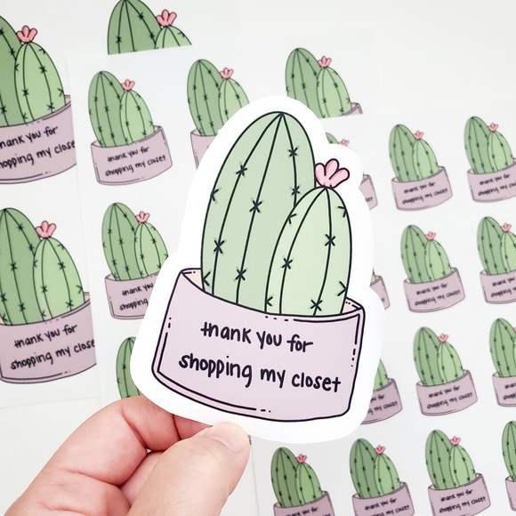 LB006 STICKERS Custom Poshmark Stickers Thank You for Shopping my Closet Sticker - Picture 6 of 9